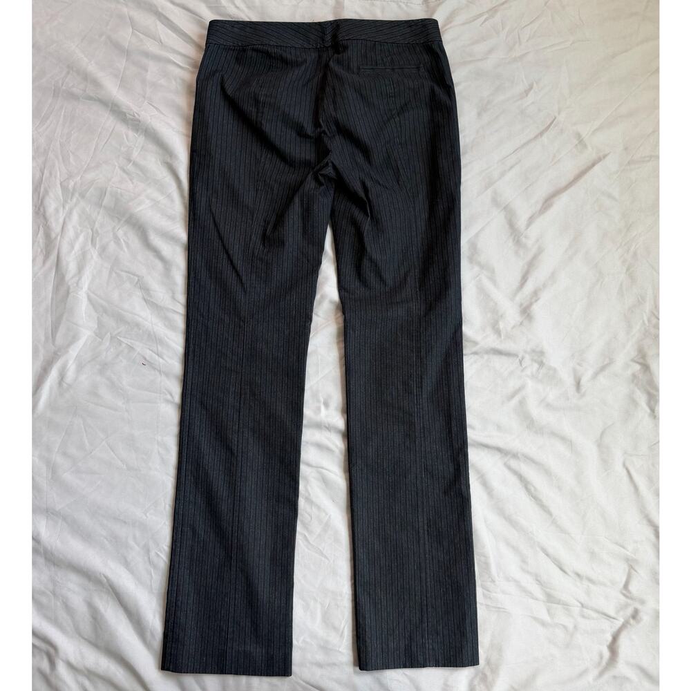 Lafayette 148 New York Women’s Pinstriped Pants Size 2 Gray Stretch Zip Pockets - Picture 3 of 12